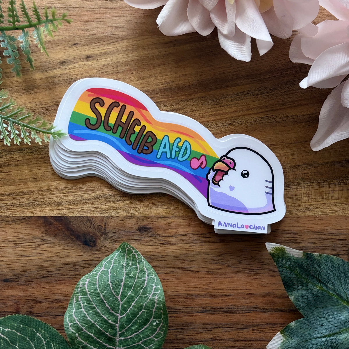 🌈🎵 Vinylsticker - Scheiß AfD