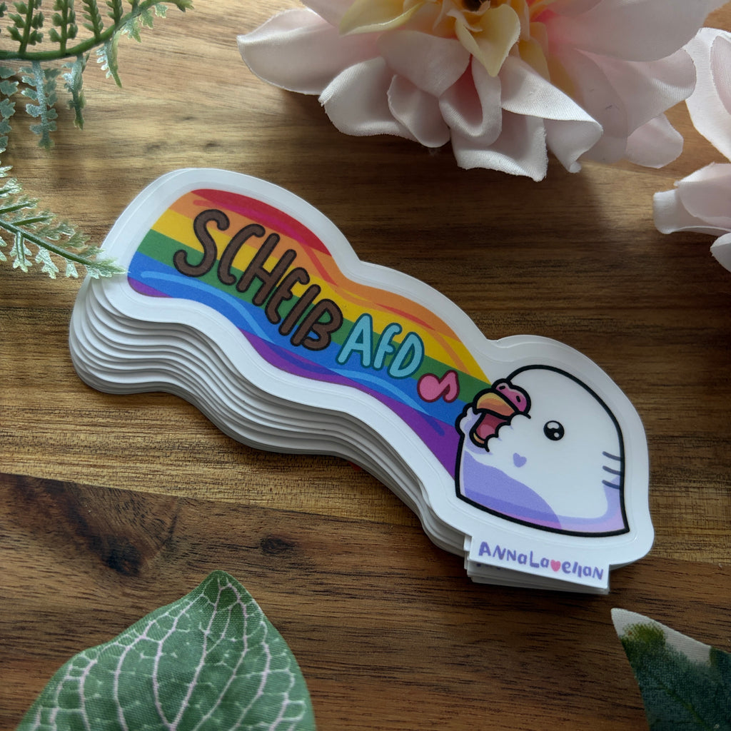 🌈🎵 Vinylsticker - Scheiß AfD