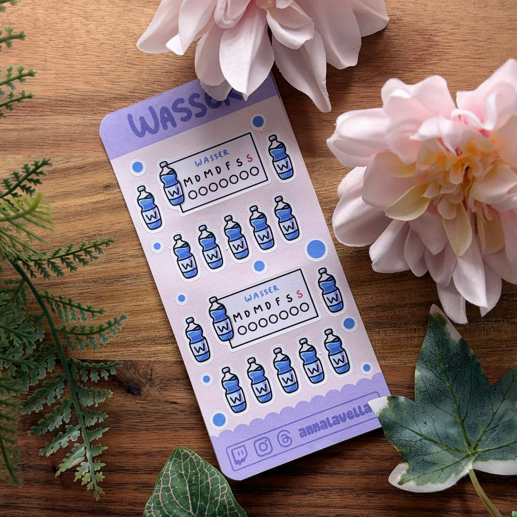 ✨🩷 - Stickerbogen Papier | Wasser