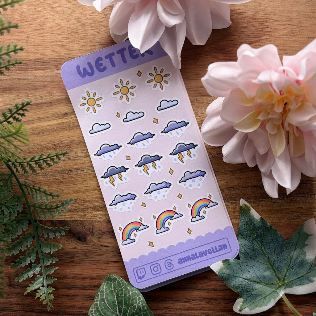 ✨🩷 - Stickerbogen Papier | Wetter