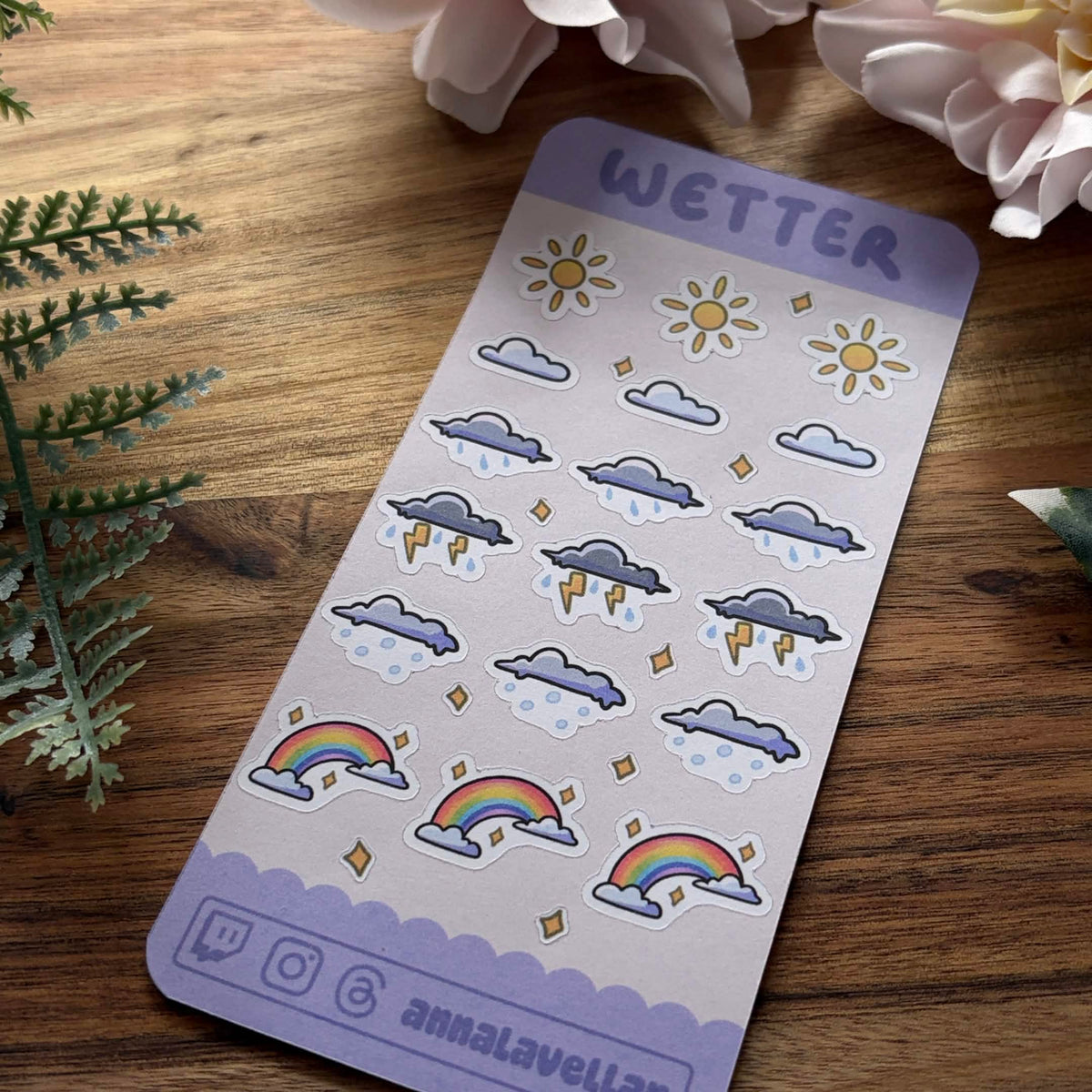 ✨🩷 - Stickerbogen Papier | Wetter