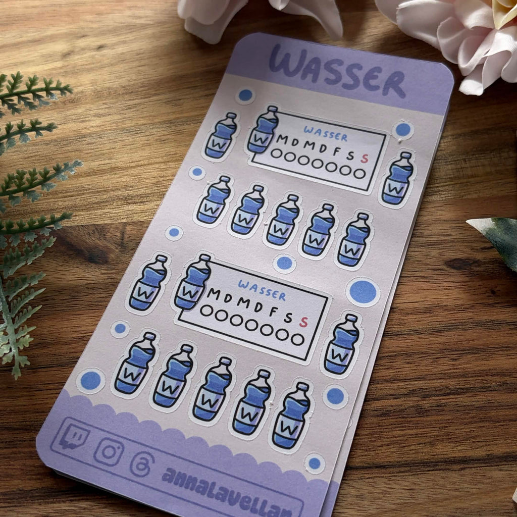 ✨🩷 - Stickerbogen Papier | Wasser