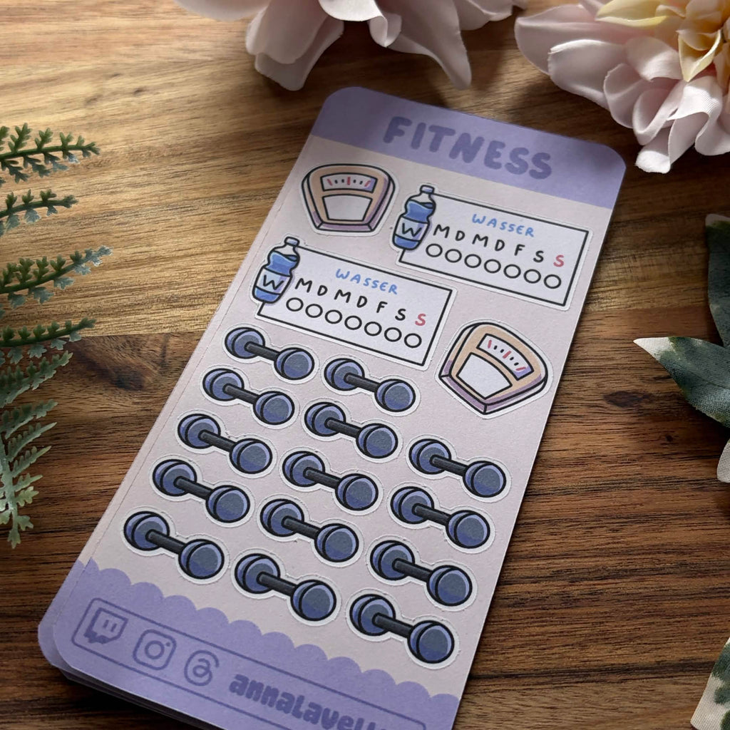 ✨🩷 - Stickerbogen Papier | Fitness