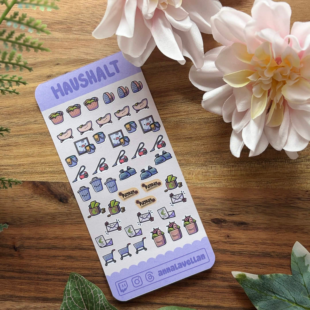 ✨🩷 - Stickerbogen Papier | Haushalt