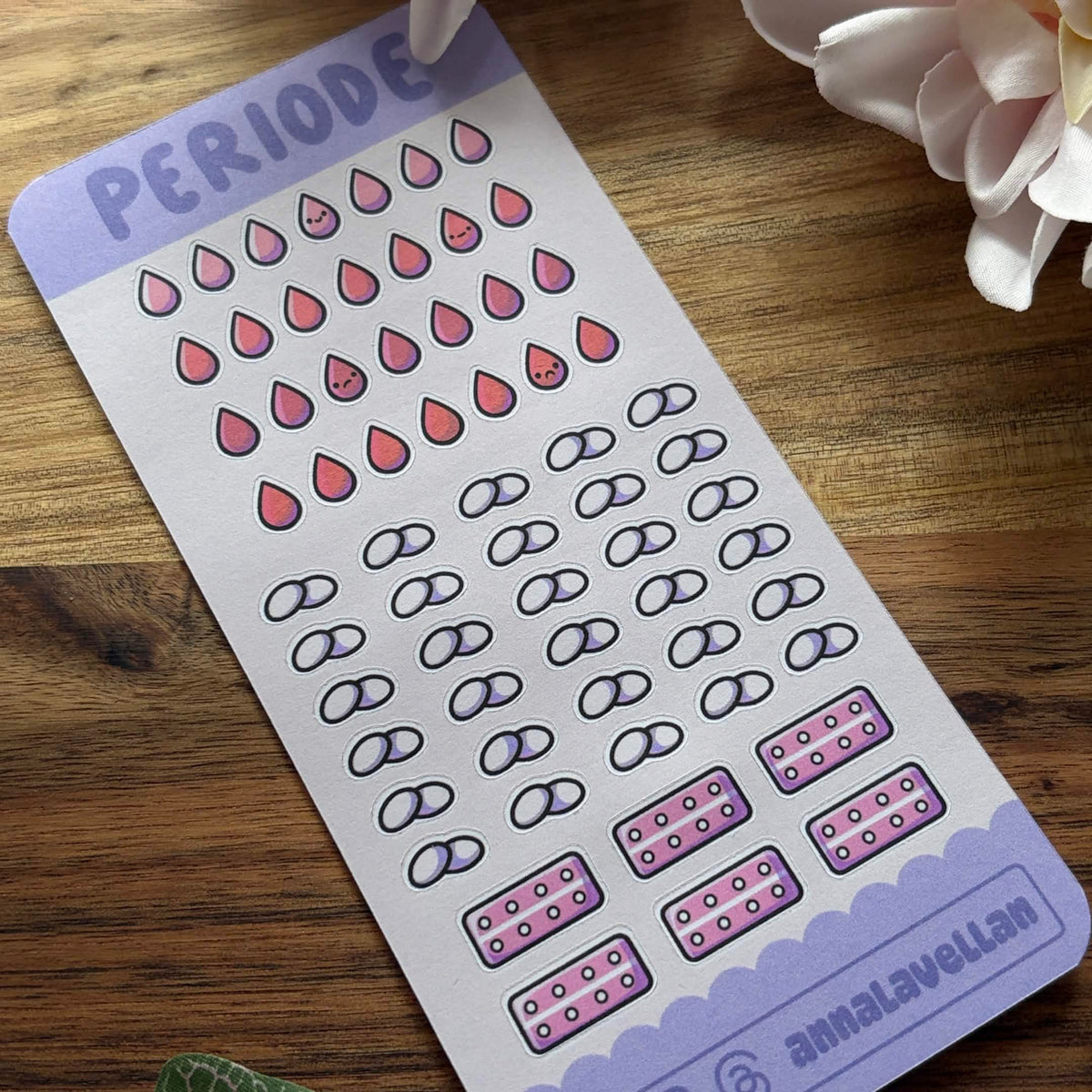✨🩷 - Stickerbogen Papier | Periode