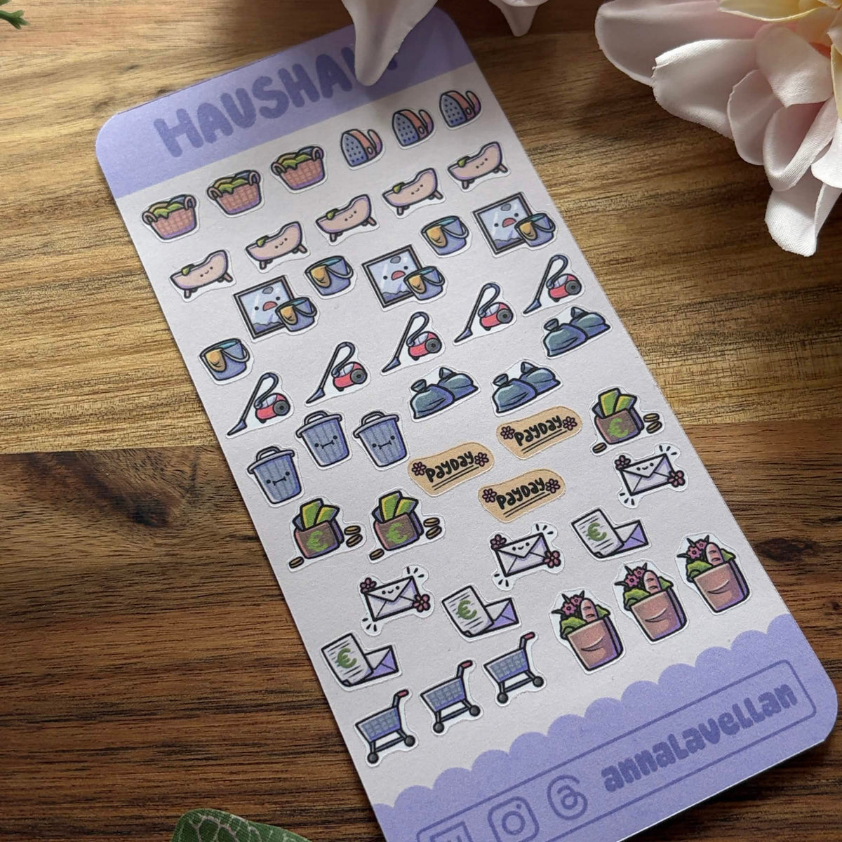✨🩷 - Stickerbogen Papier | Haushalt