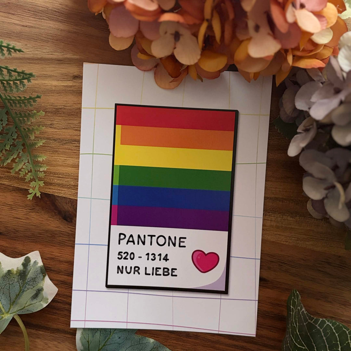 🩷🌈 Postkarte - Pantone Nur Liebe