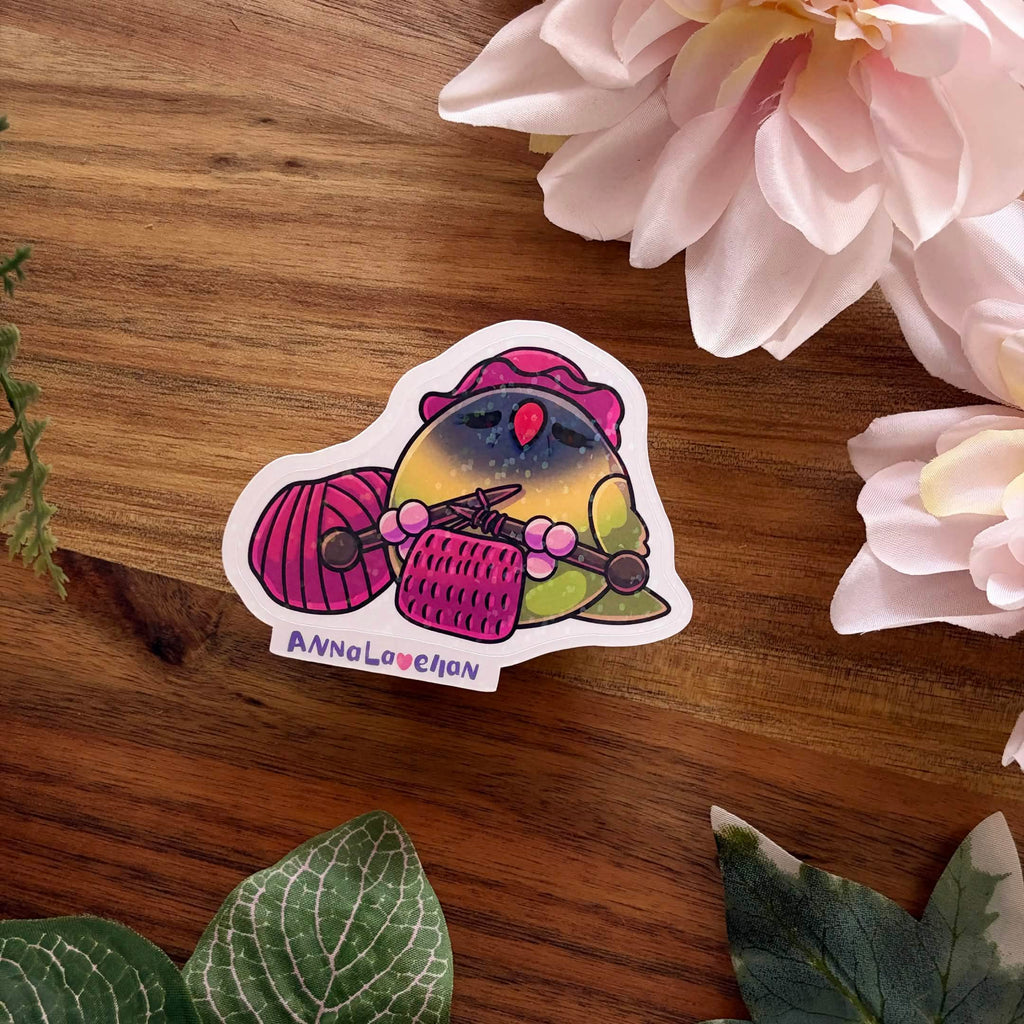 ✨🩷 - Grannybirb | Sticker Holografische Punkte Folie