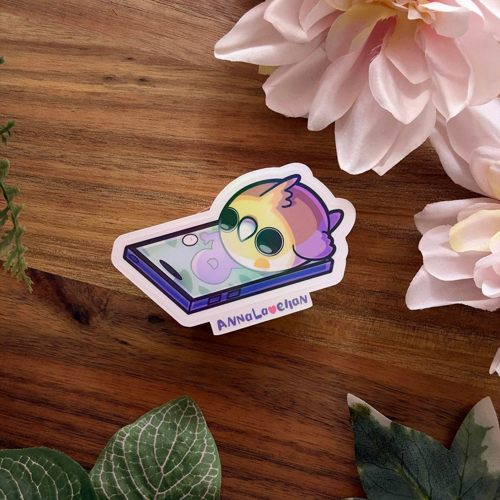 ✨🩷 - Handybirb | Sticker Holografische Folie