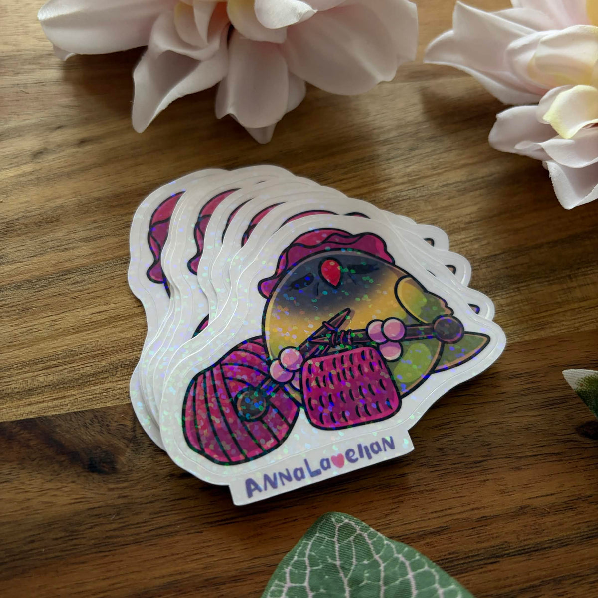 ✨🩷 - Grannybirb | Sticker Holografische Punkte Folie