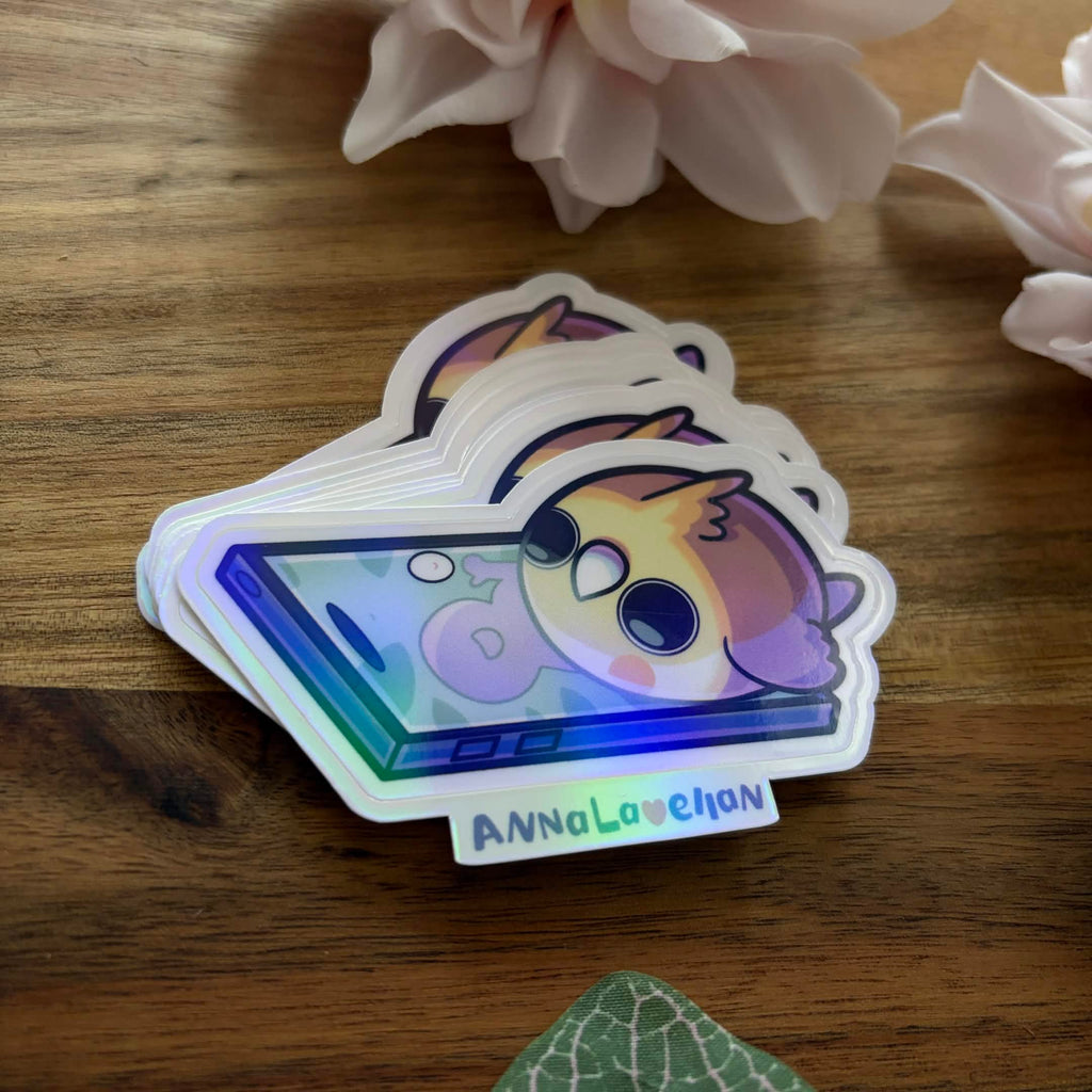✨🩷 - Handybirb | Sticker Holografische Folie