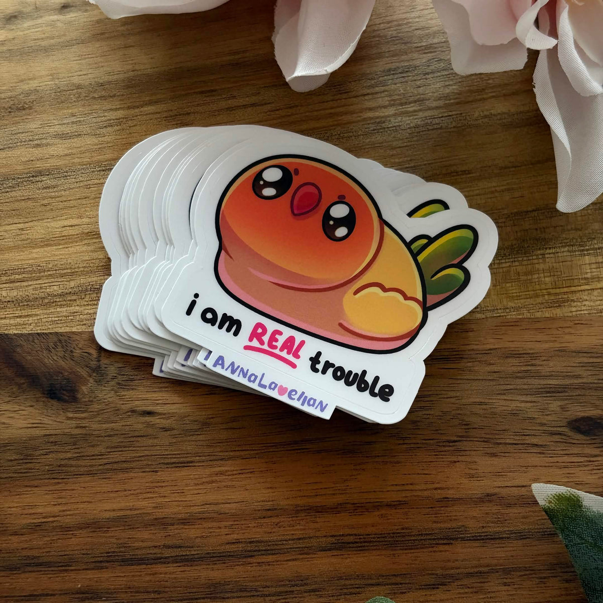 ✨🩷 - Trouble Birb | Sticker matte Folie