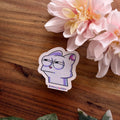 ✨🩷 - Skeptische Hermi | Sticker Holografischer Punkte Folie