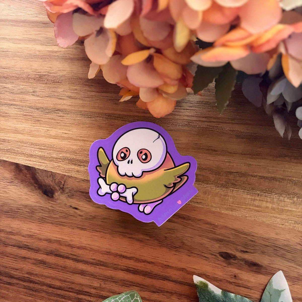 ✨🎃 - Schädel Birb | Sticker matt