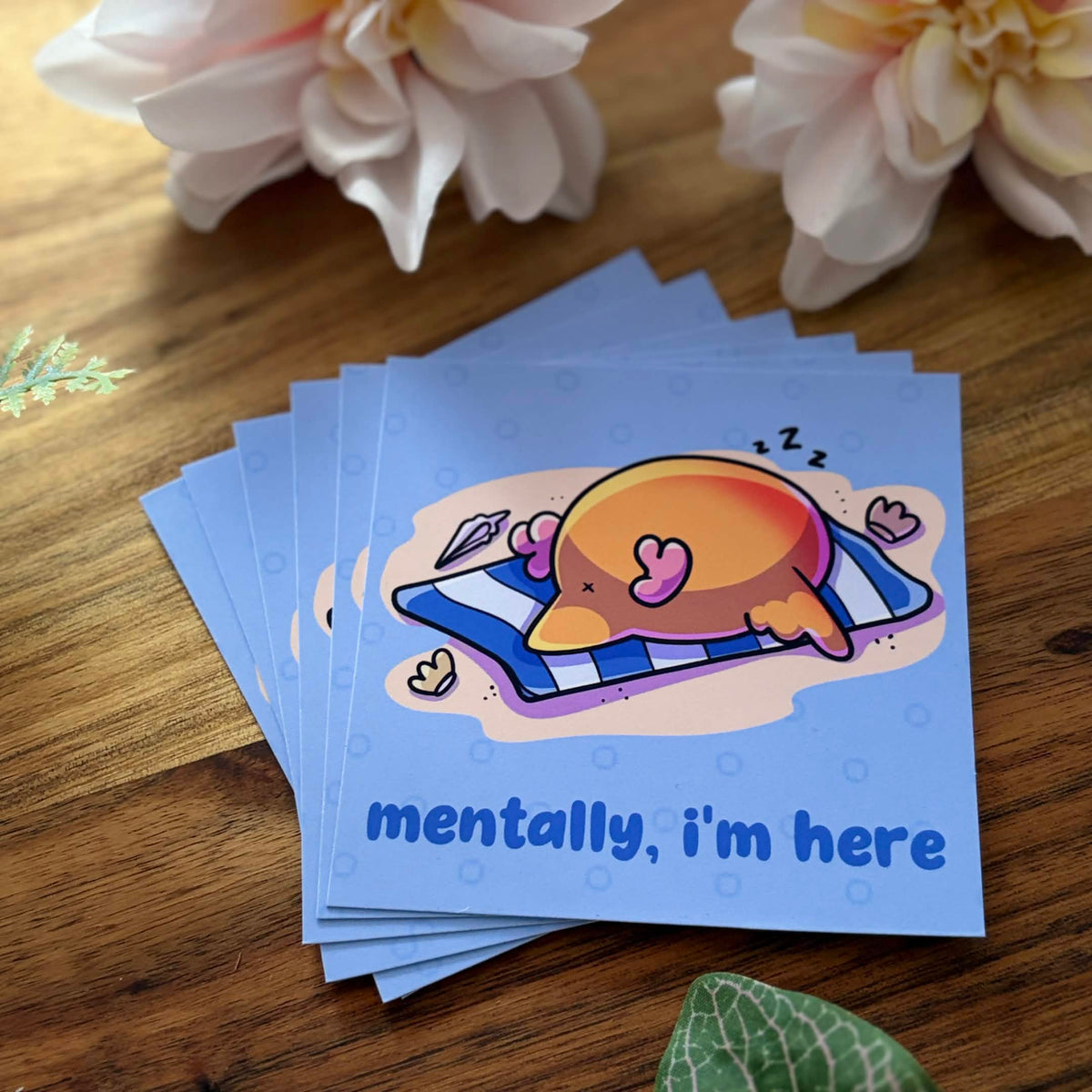 🩷🖼️ - Artprint | mentally, i'm here